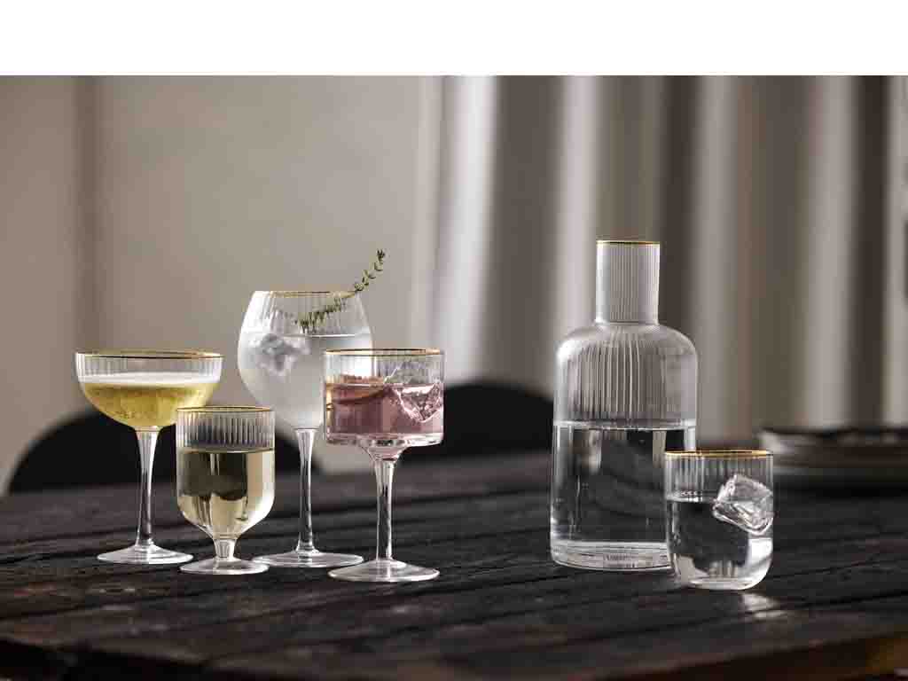 Gin & Tonic Glas Palermo Goldrand