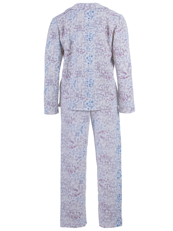 Pyjama Set Thermo - Tupfen Kragen Knopfleiste