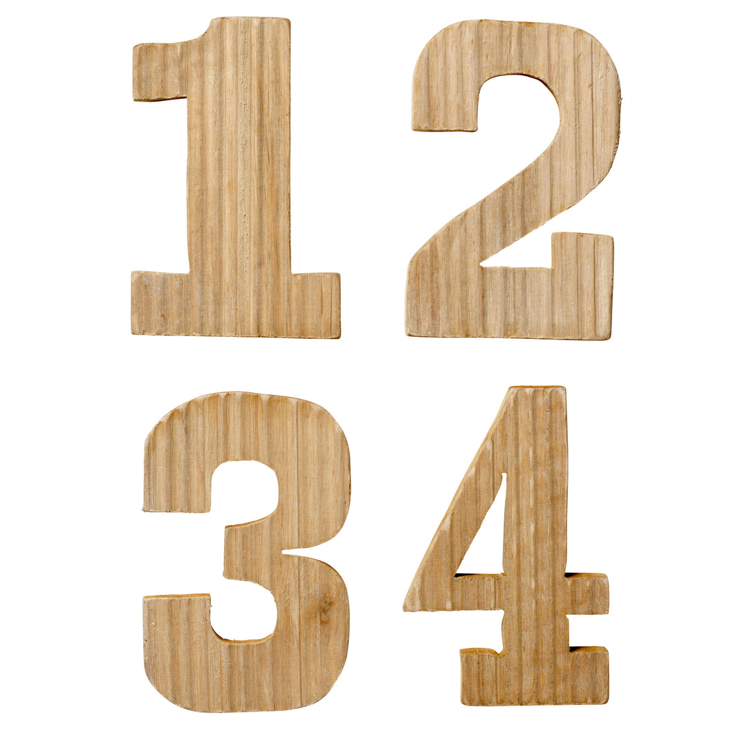 Holz Nummer 1-4