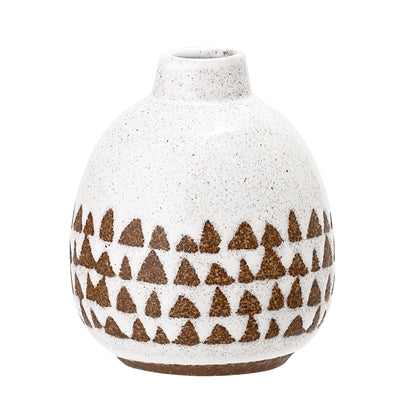 Vase, White, Stoneware H 10 cm