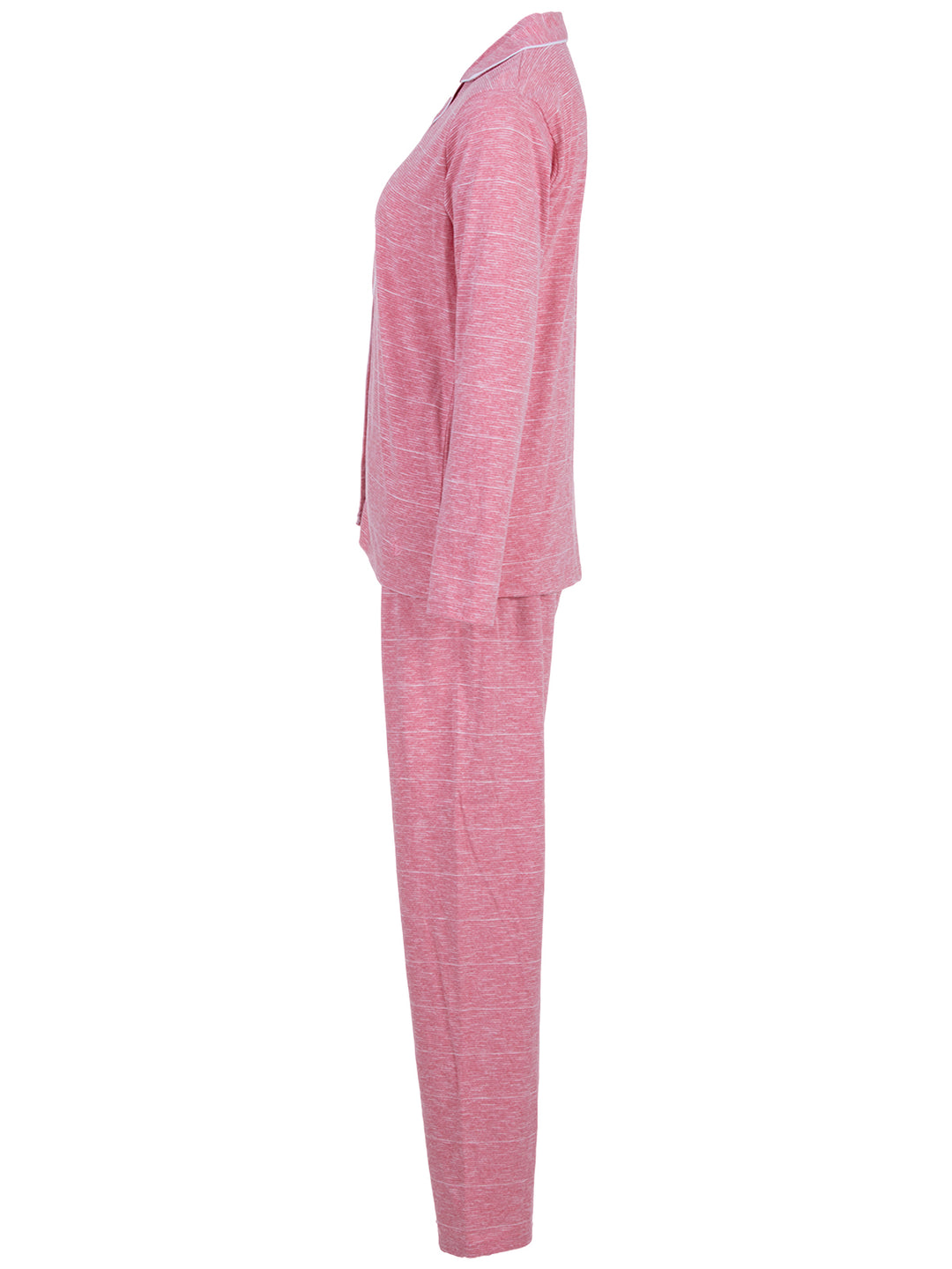 Pyjama Set Langarm - Melange Streifen