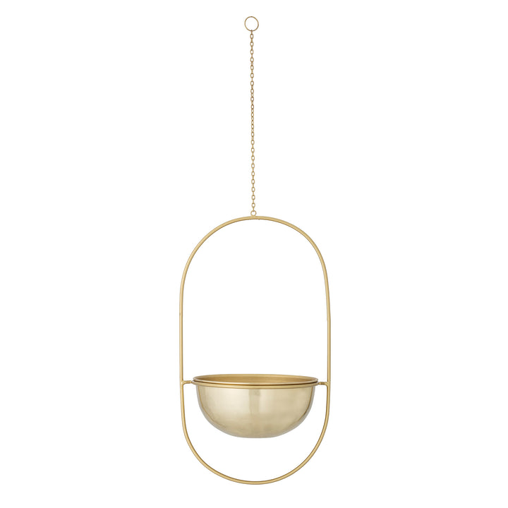 Hanging flower pot in gold colour