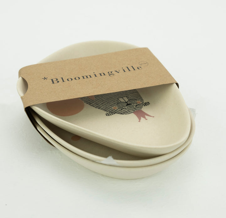 Bamboo Melamine Plates Princes - Set of 3