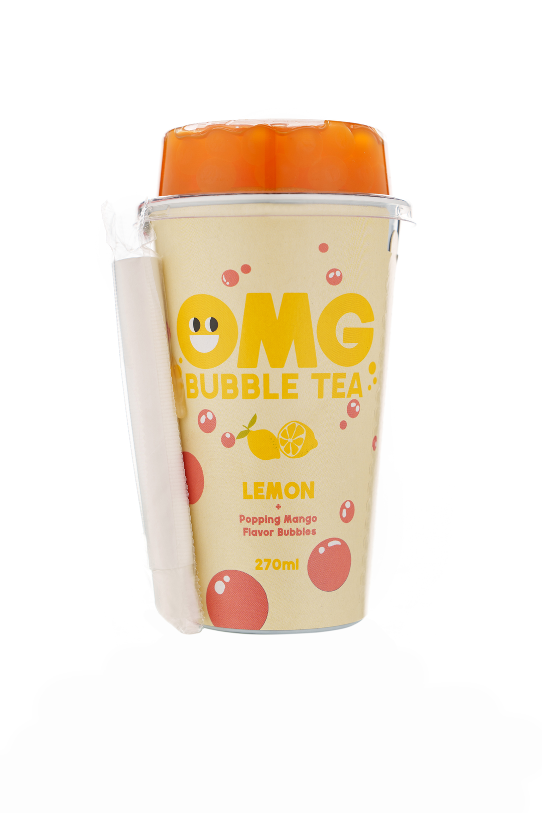 OMG Bubble Tea Zitrone mit Mango Fruchtperlen