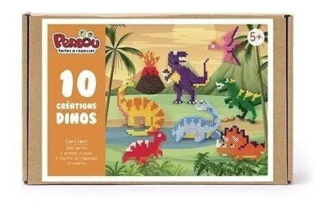 Bügelperlen Perlou Dinosaurier Box