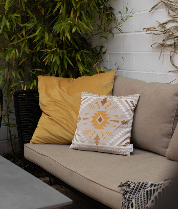 Cushion Cover Scandi Canvas Brass