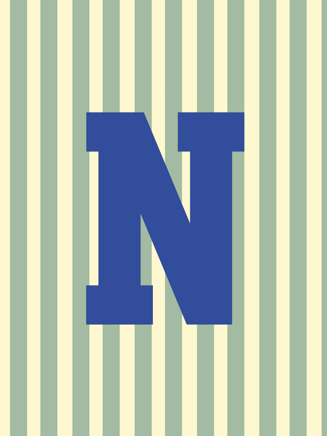 Letterbag Stripe grün/blau