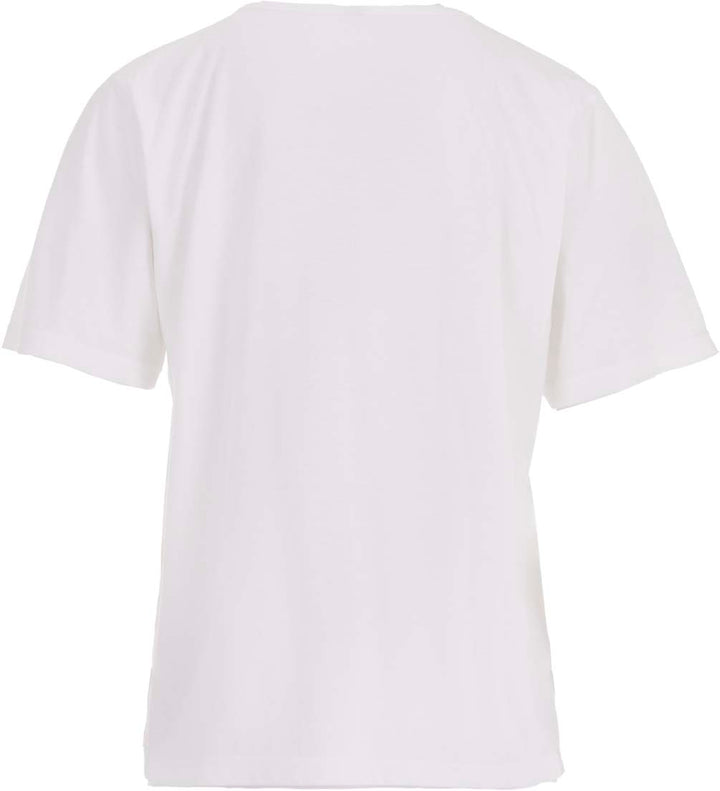 T-Shirt - Uni Blüten Stickerei