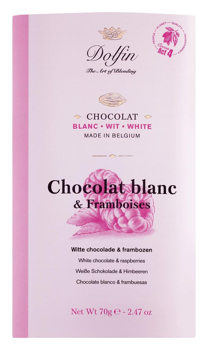Tafelschokolade Chocolat blanc & framboises