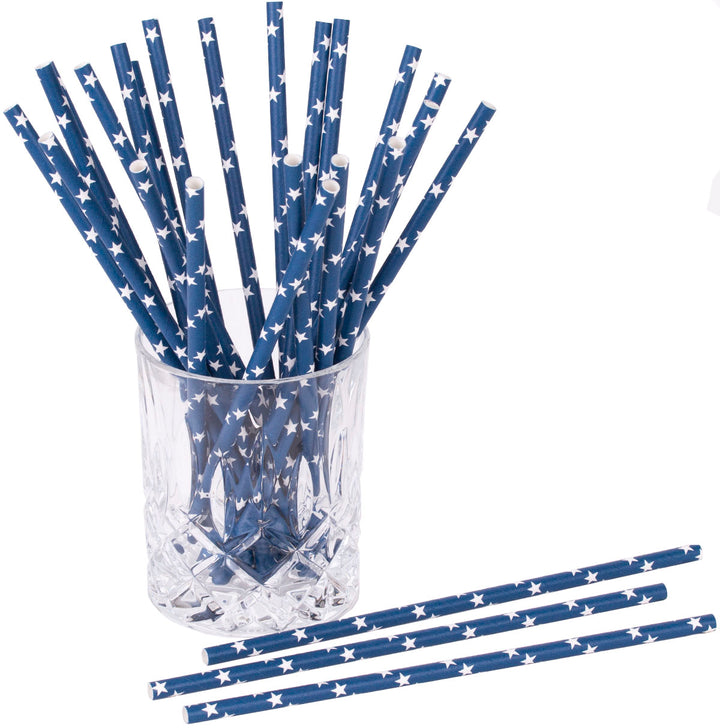 Paper straws Stars 25 pcs. 100% paper disposable