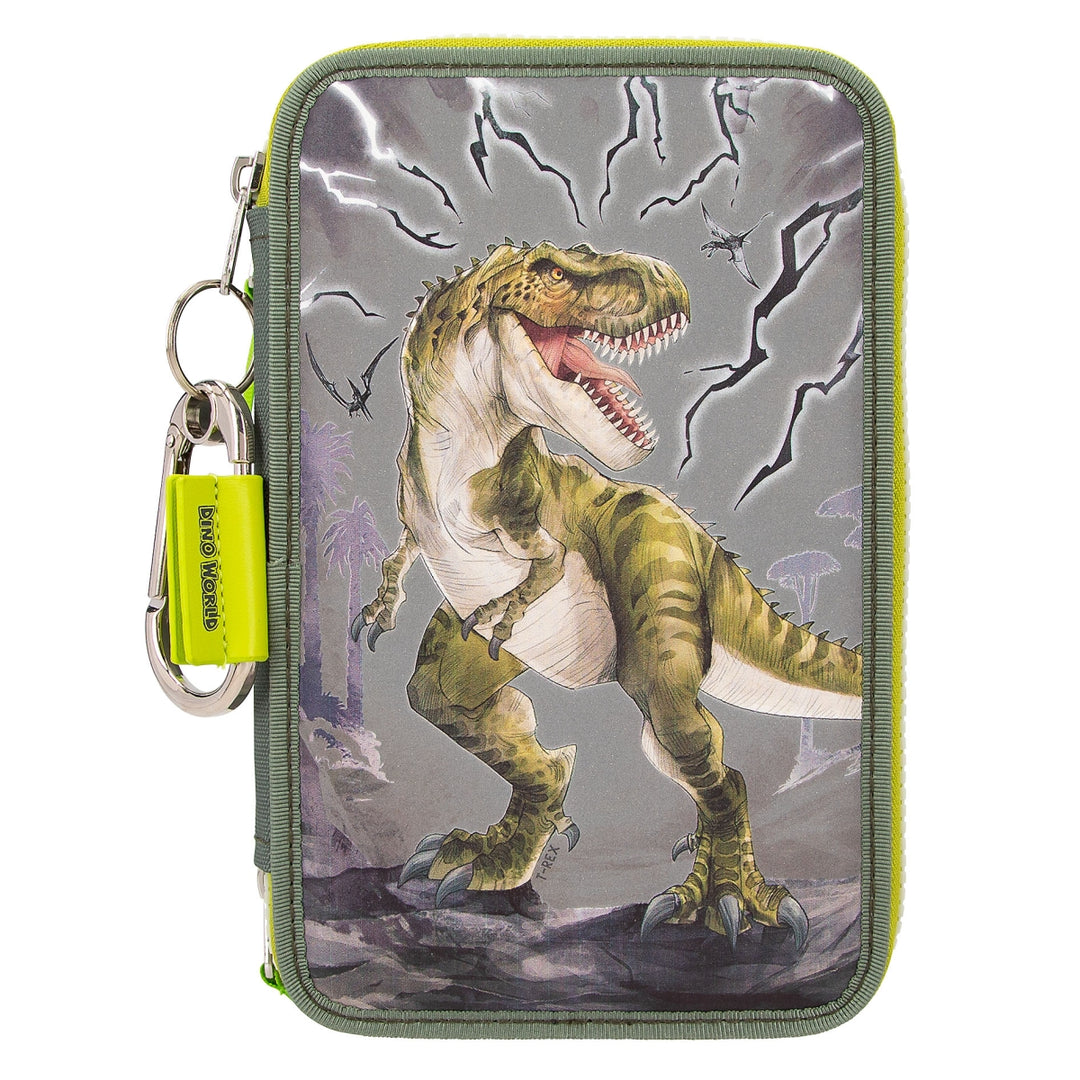 Dino World 3 Fach Federtasche REFLECTOR