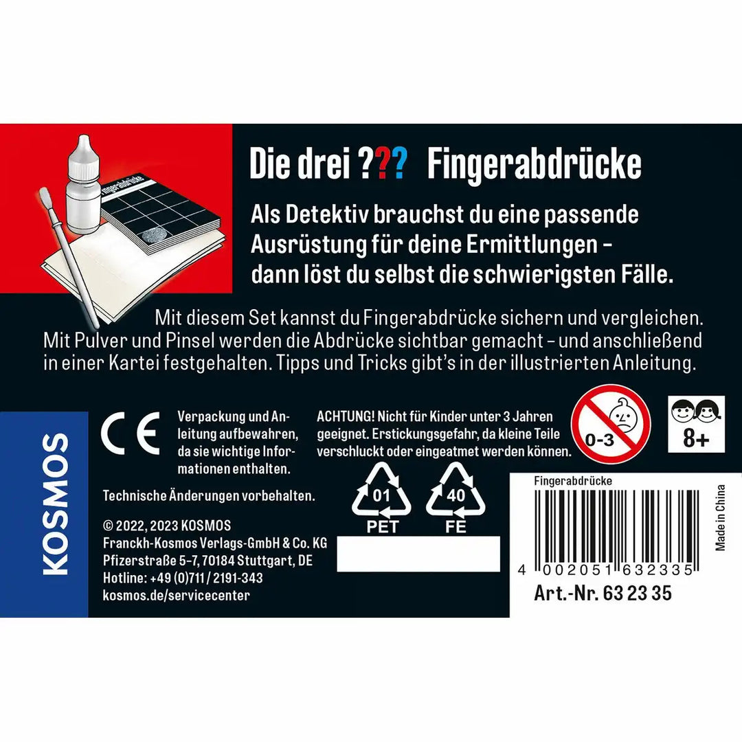 Detektivset Die drei ??? Fingerabdrücke Metalldose