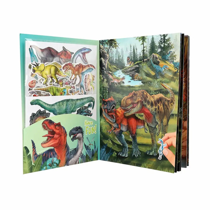 DINO World Sticker Book with Puffy Stickers