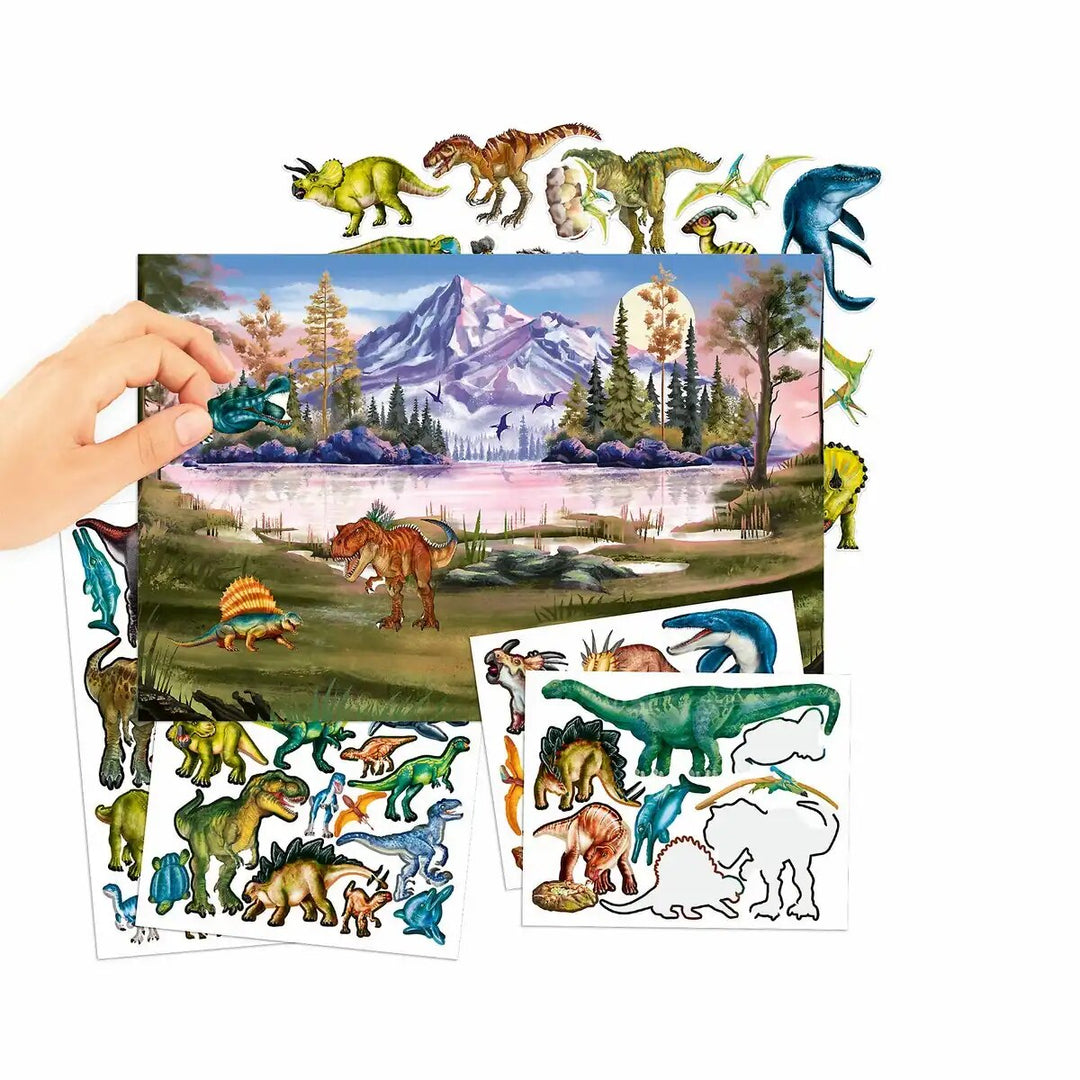 DINO World Sticker Book with Puffy Stickers