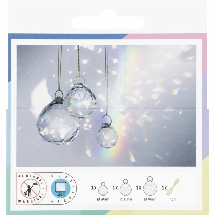 Sun Catcher Crystal Trio – 3 Glass Crystal Balls