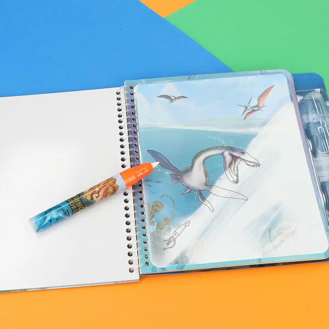 DINO World Aqua Magic Book – Colouring Book with Water Pen