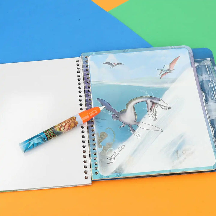 DINO World Aqua Magic Book – Colouring Book with Water Pen