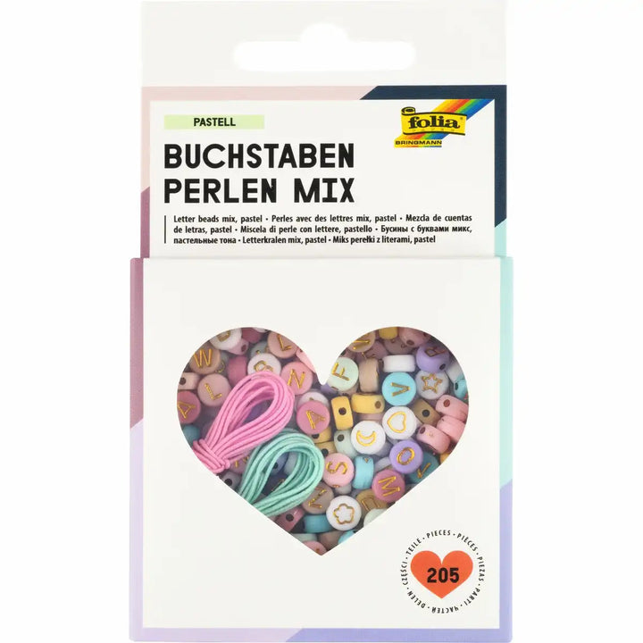 Perlen Mix Buchstaben Pastell – 205 Buchstabenperlen