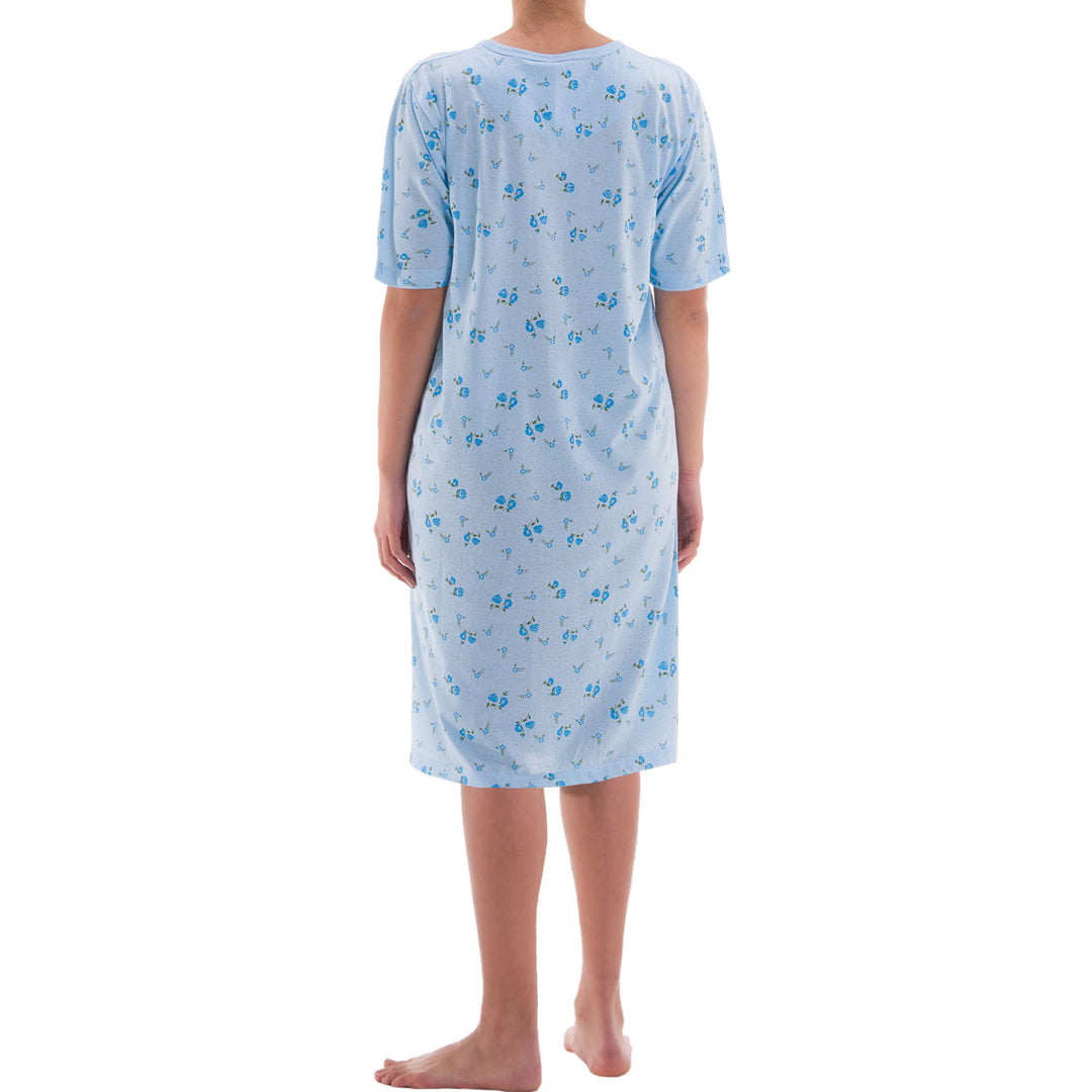 Nightgown short sleeves - Rose buttons