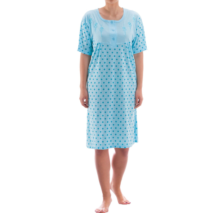 Nightgown short sleeve - rose print