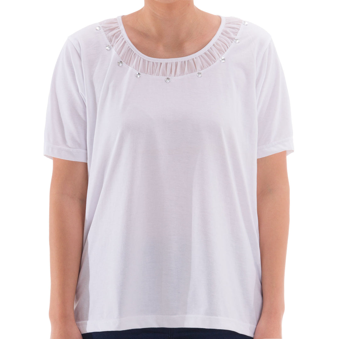 T-Shirt - Chiffon Rüsche