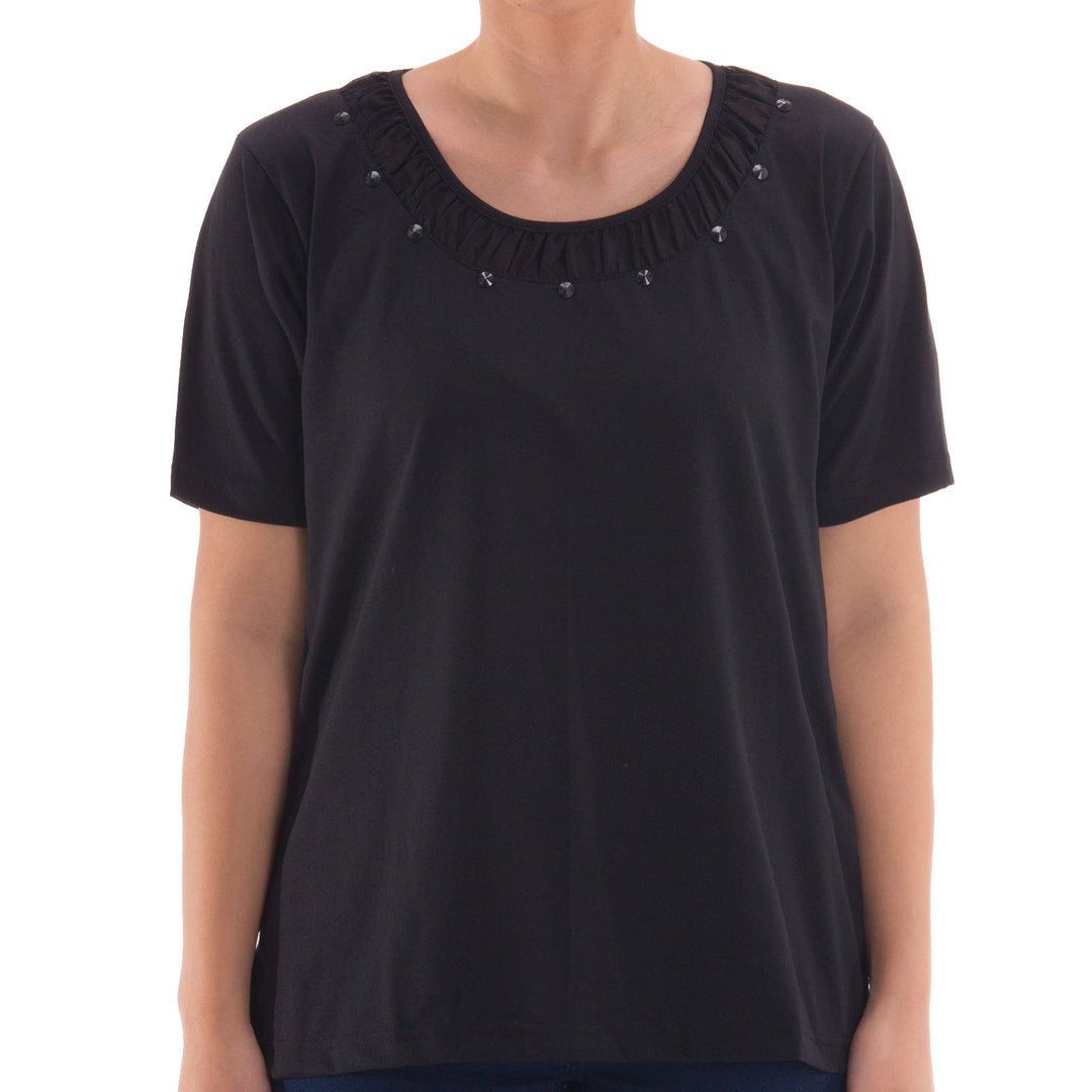 T-Shirt - Chiffon Rüsche