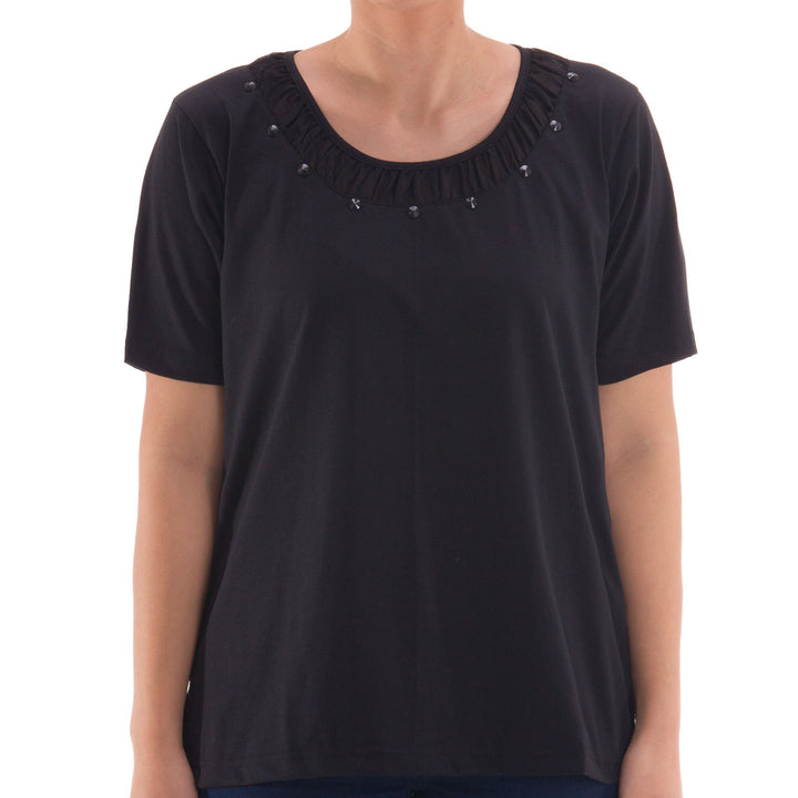 T-Shirt - Chiffon Rüsche