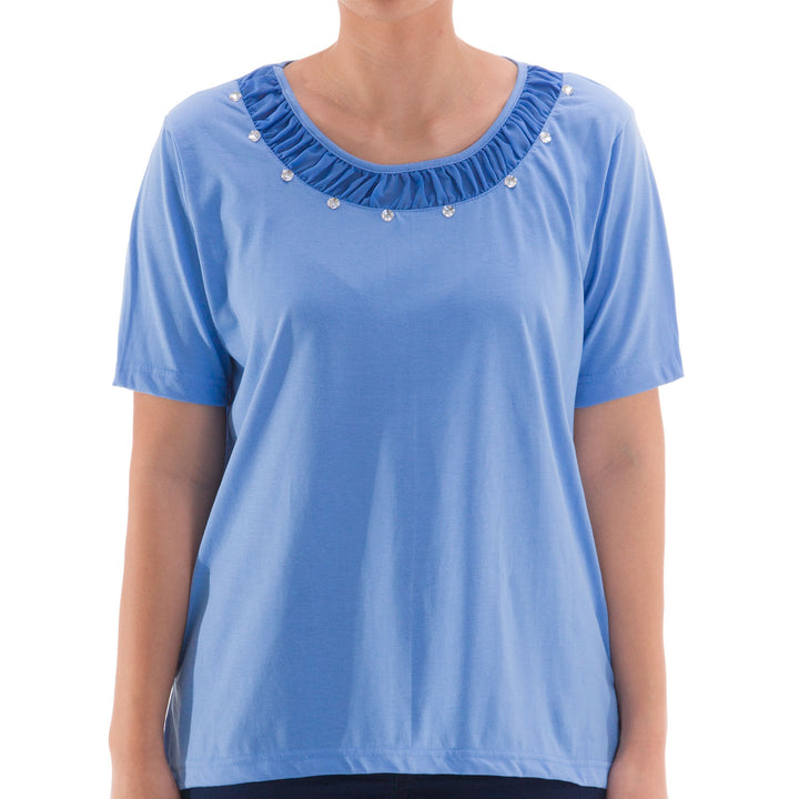 T-Shirt - Chiffon Rüsche