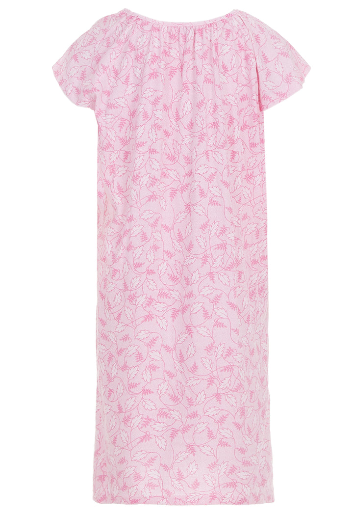 Nightgown short-sleeved - tendrils of leaves