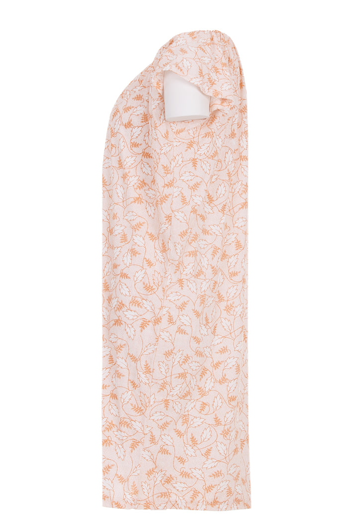 Nightgown short-sleeved - tendrils of leaves