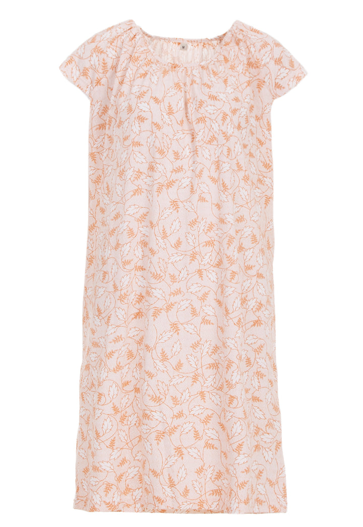 Nightgown short-sleeved - tendrils of leaves