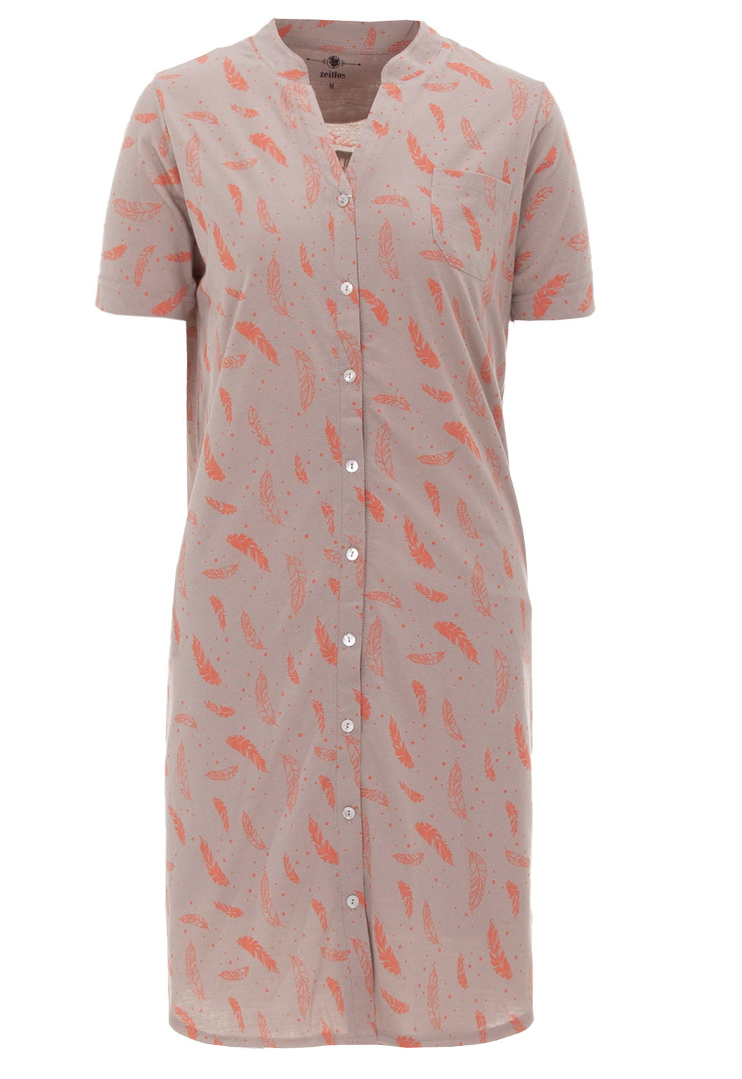 Nightgown short sleeve - feather