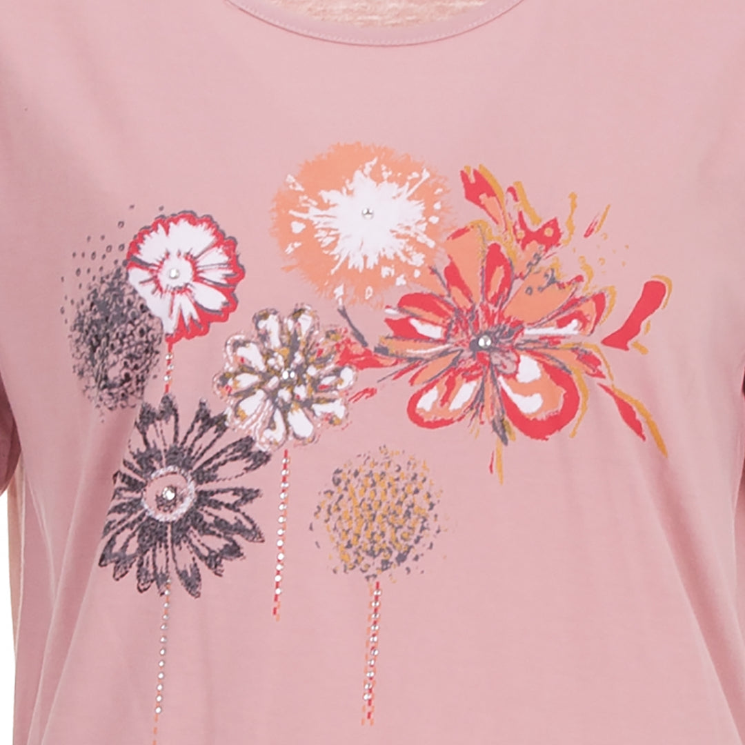 T-Shirt - Blume Steine