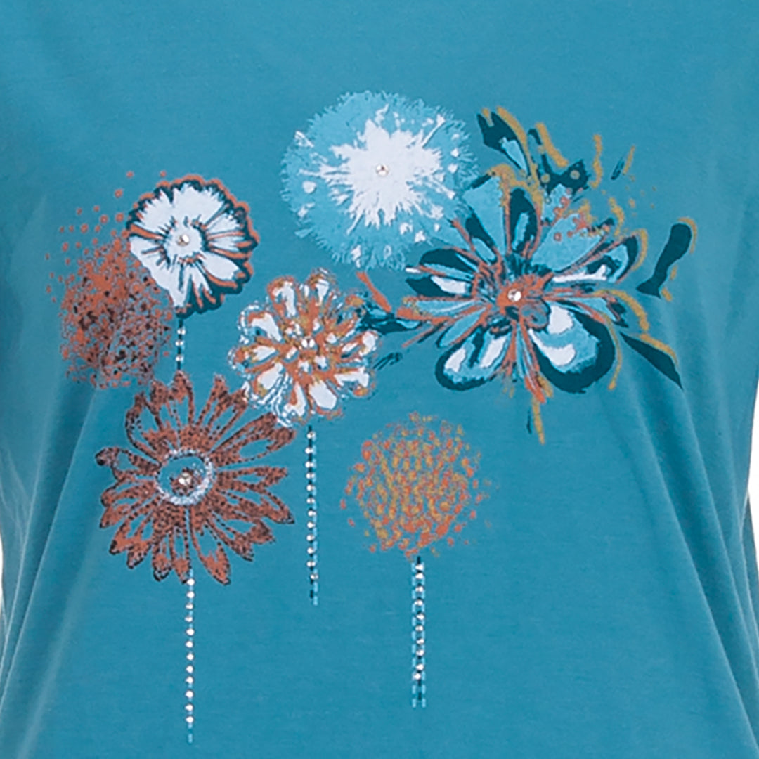 T-Shirt - Blume Steine