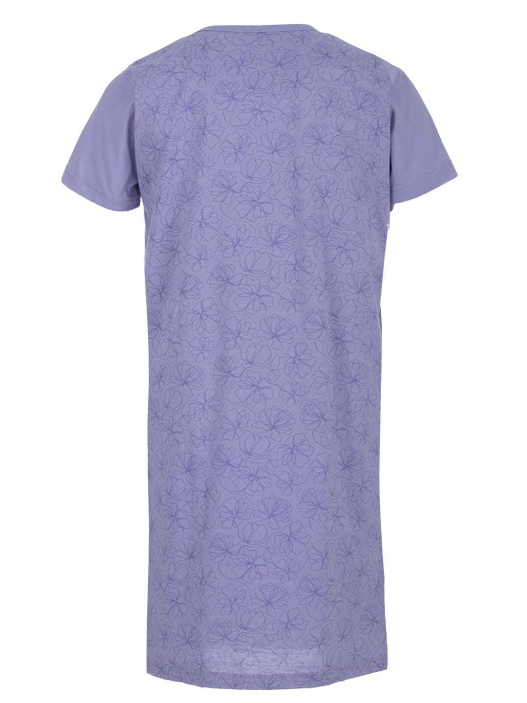 Nightgown short-sleeved - Blossoms Floral box pleat