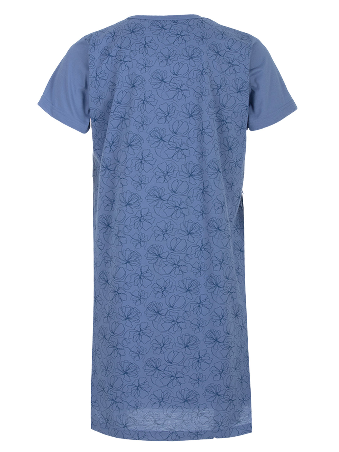 Nightgown short-sleeved - Blossoms Floral box pleat