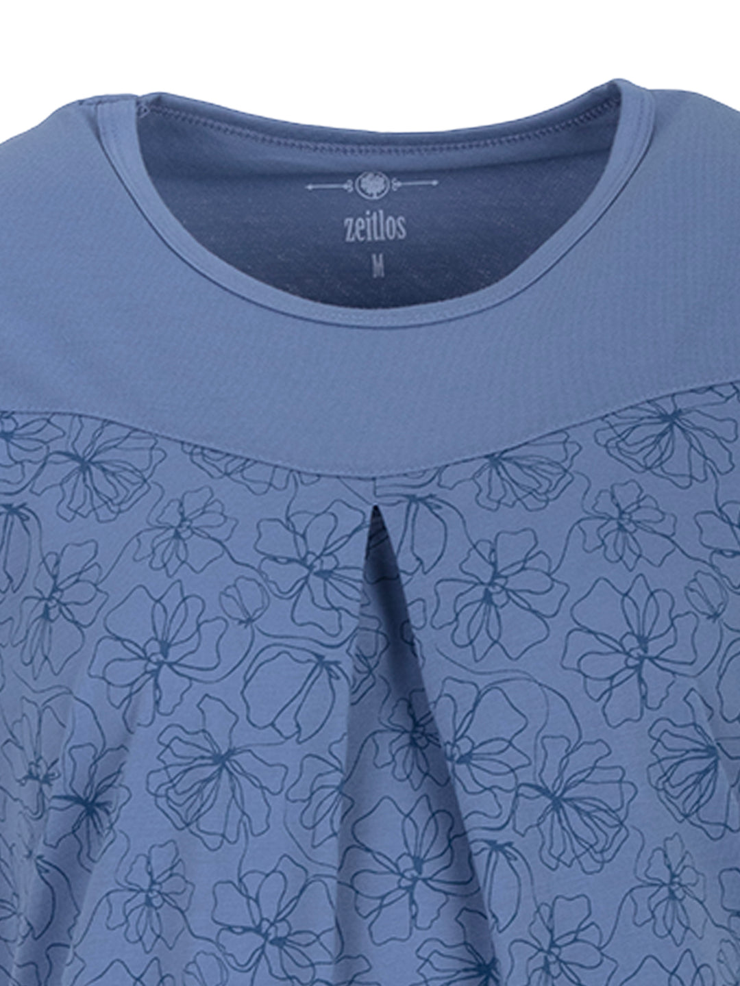 Nightgown short-sleeved - Blossoms Floral box pleat
