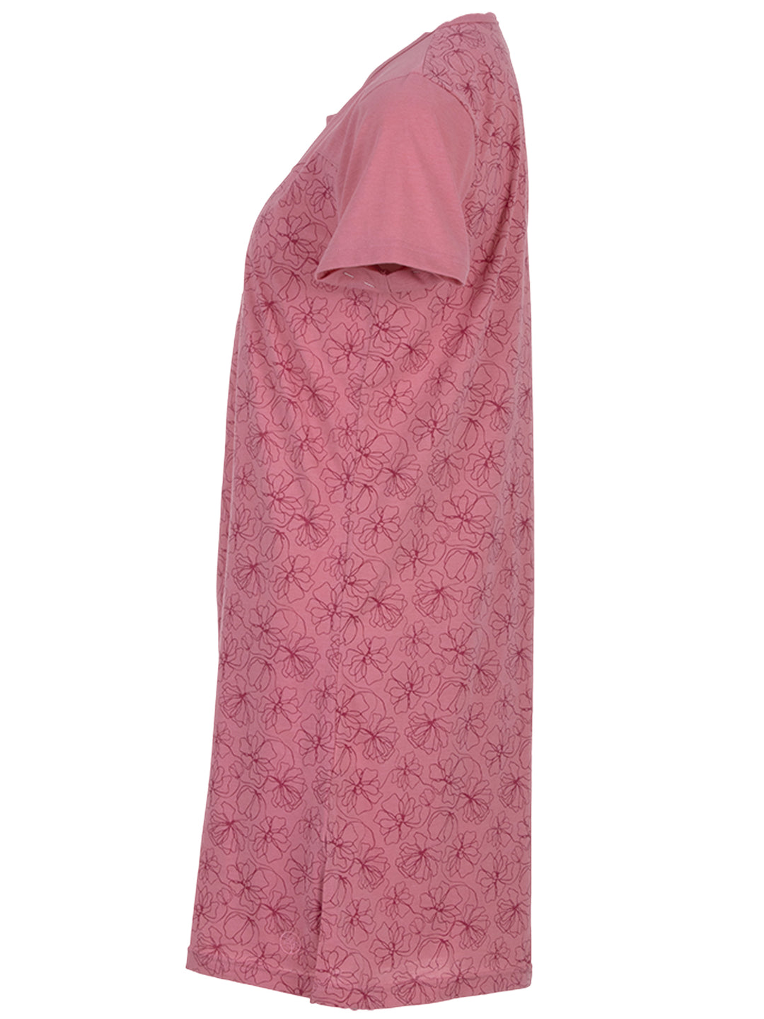 Nightgown short-sleeved - Blossoms Floral box pleat