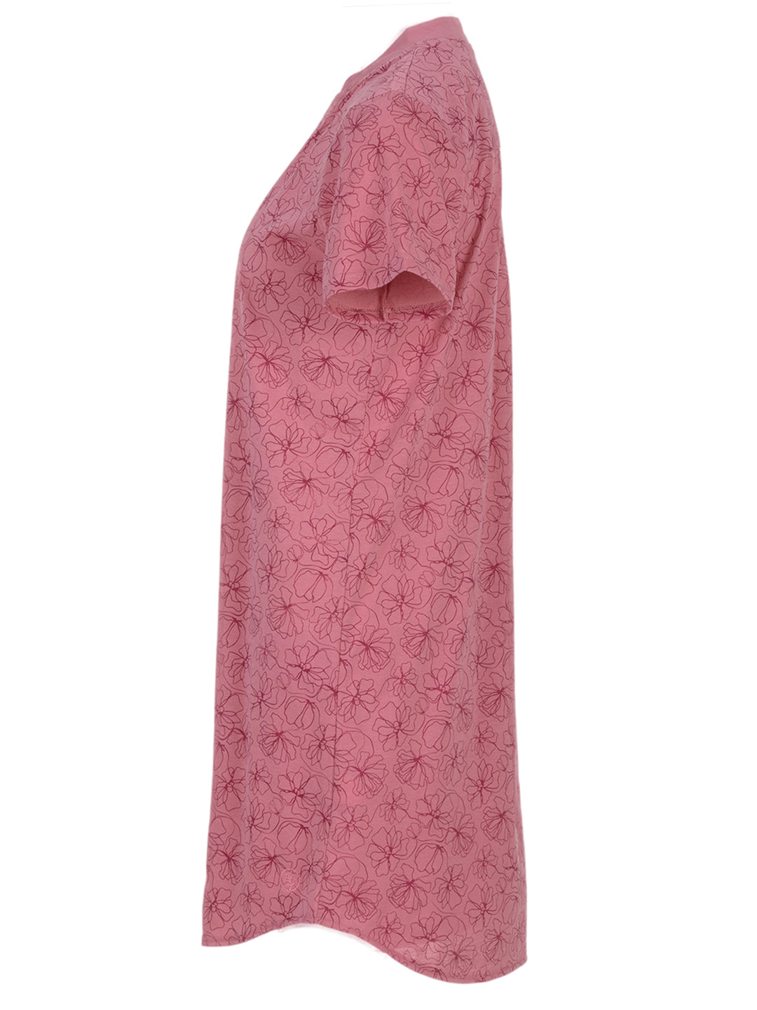 Nightgown Short Sleeve - Blossoms Collar Floral