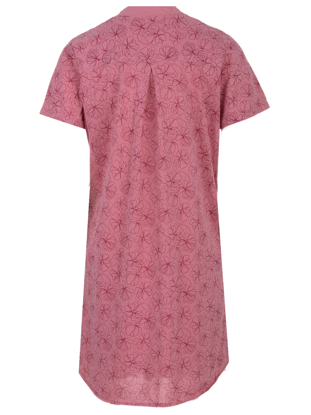 Nightgown Short Sleeve - Blossoms Collar Floral
