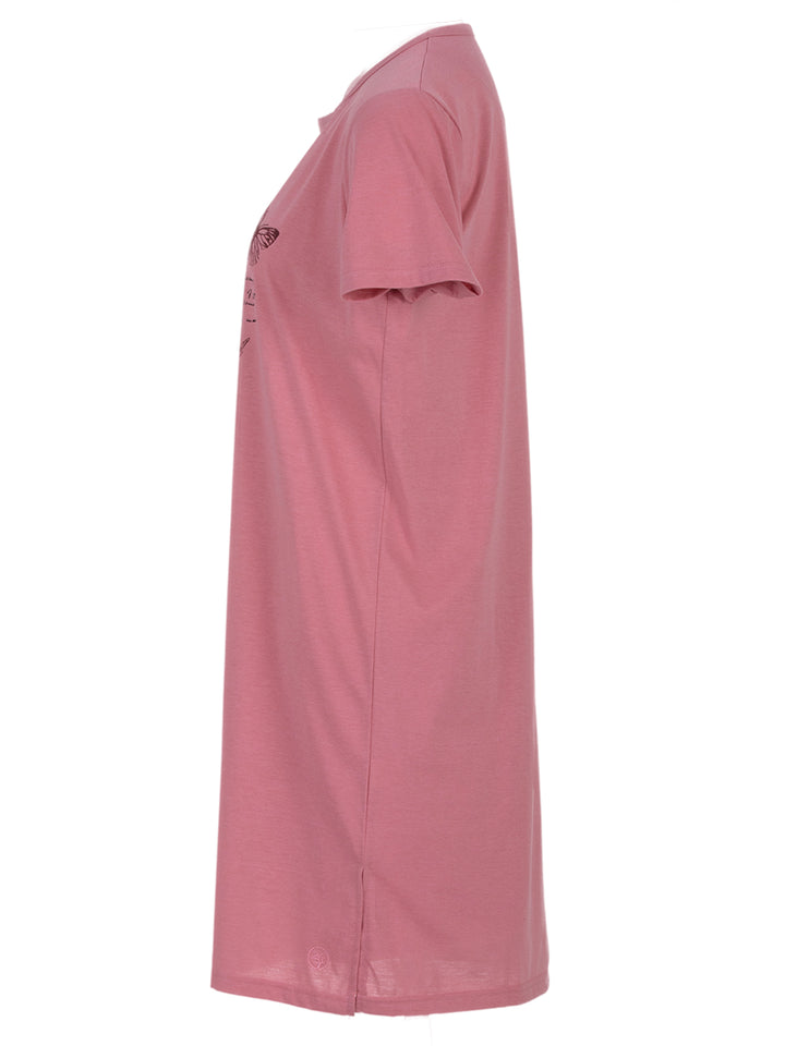 Nightgown short-sleeved - flower tendrils