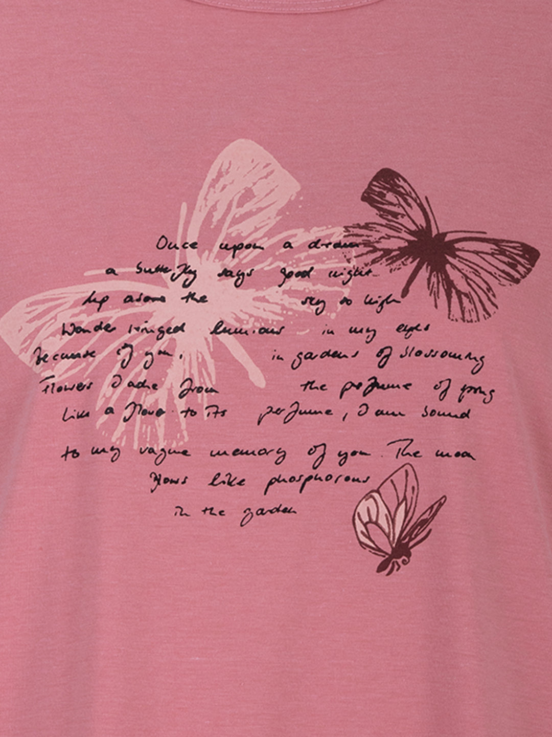 Nightgown short-sleeved - flower tendrils