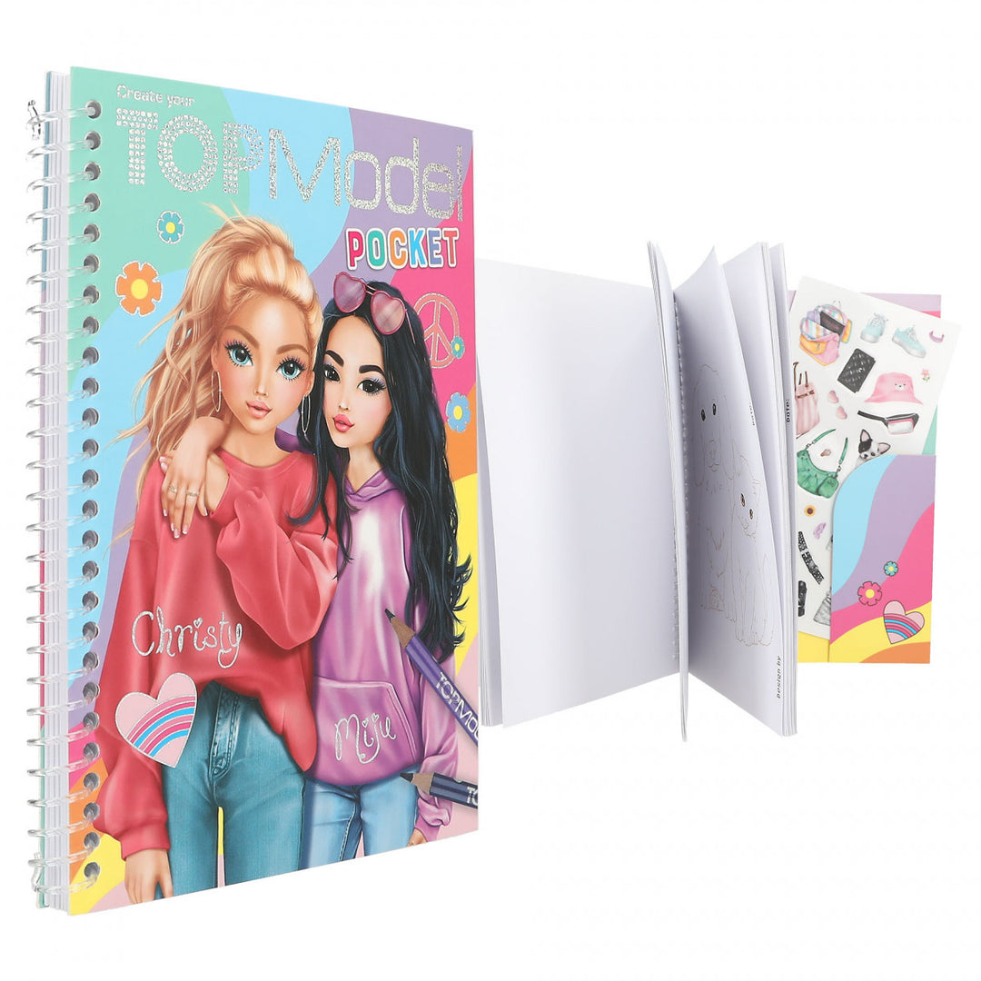 TOPModel Pocket Coloring Book