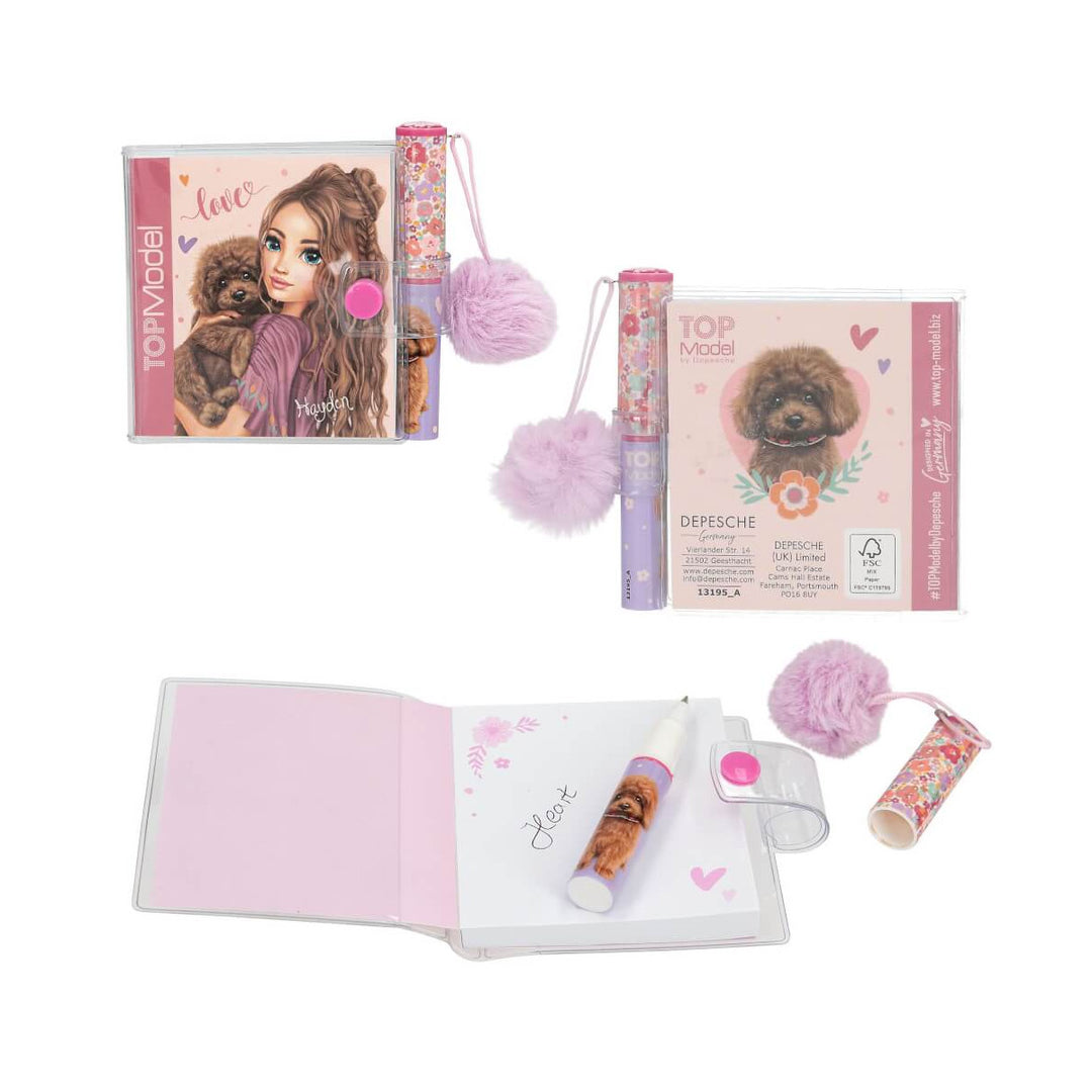 TOPModel Mini Notizbuch mit Kugelschreiber FLORAL