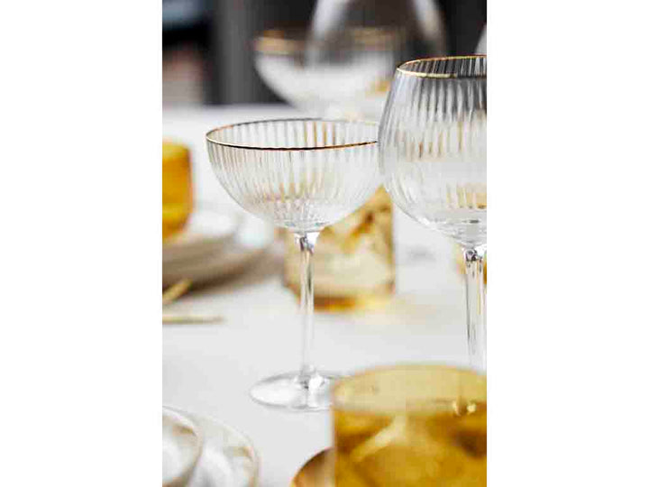 Cocktail glass Palermo gold rim