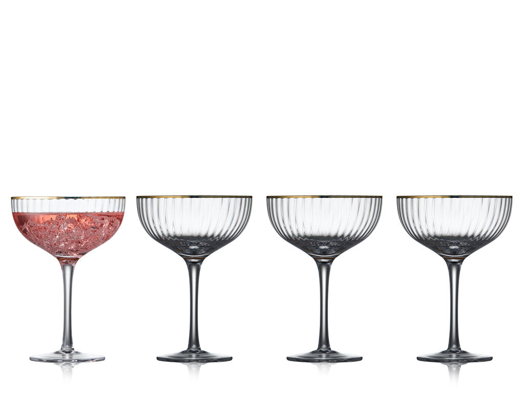 Cocktail glass Palermo gold rim