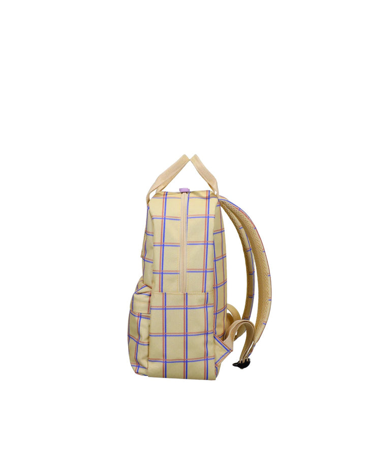 Rucksack Mittel- Schottenkaro Vanille