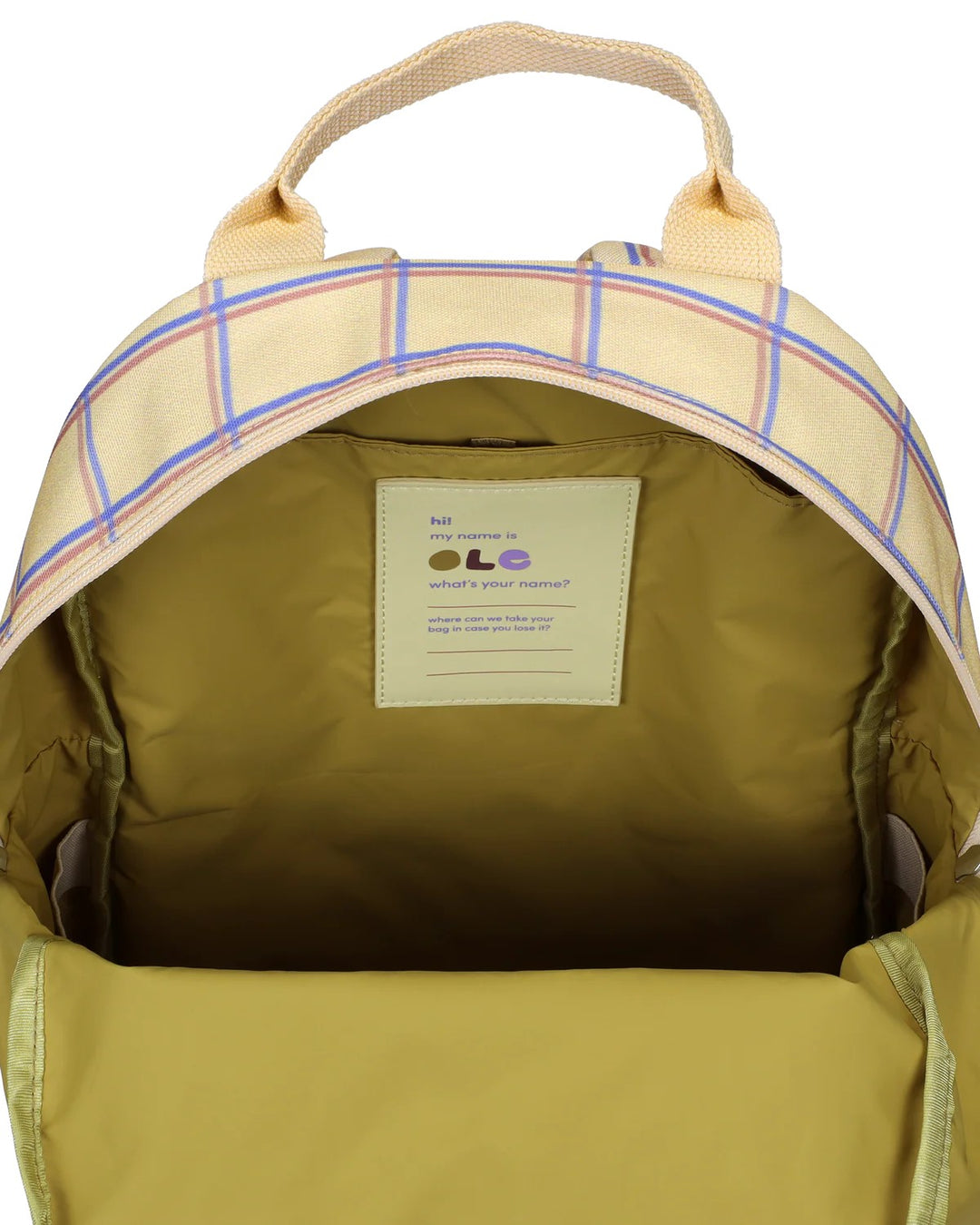 Rucksack Mittel- Schottenkaro Vanille