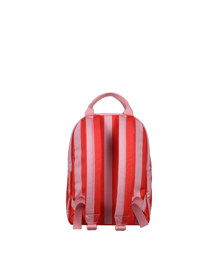 Rucksack Mittel- Streifen Mohnrot Litschi