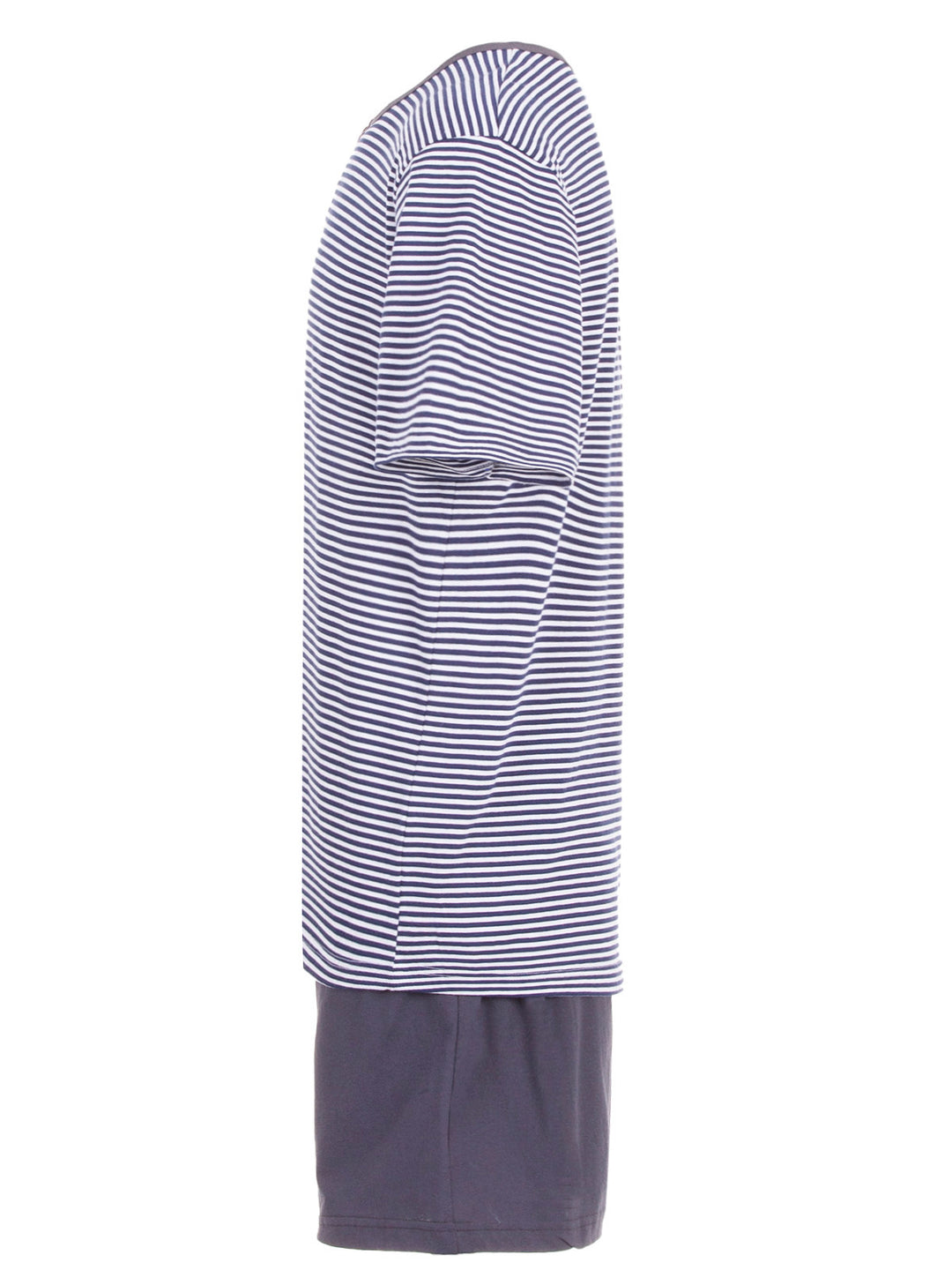 Pyjama Set Shorty - Gestreift mit Knopf